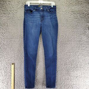Lee Jeans Womens 10 Long Blue Skinny Leg Mid Rise Stretch